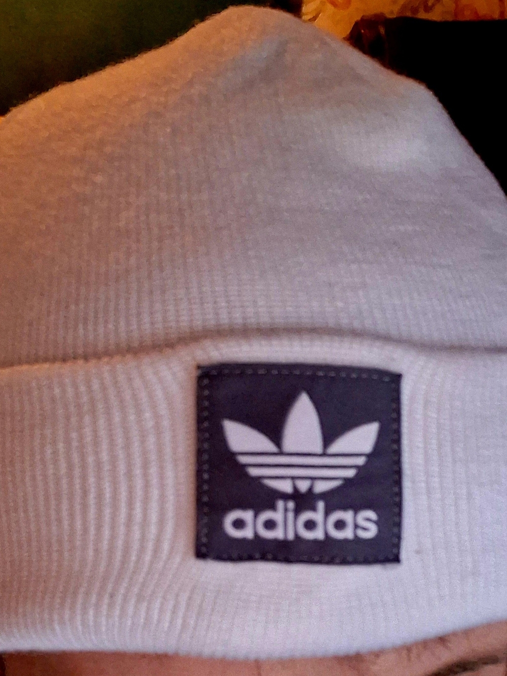 Adidas Trefoil Beanie in White